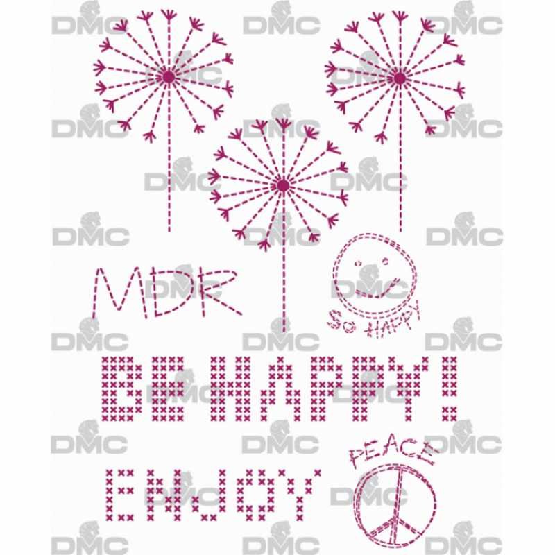 Hoja mágica "Be happy" - modistas.org