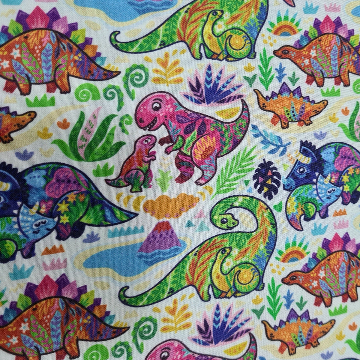 Tela Algodón "Dinosaurios" - modistas.org