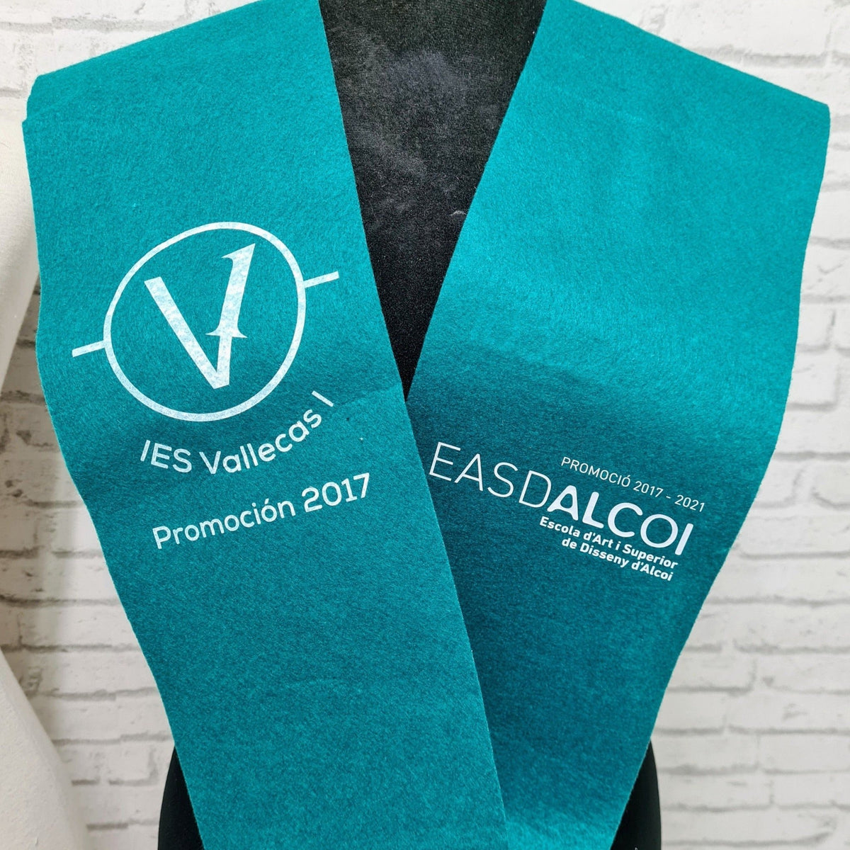 Banda de graduación personalizables (2 Logos) - modistas.org
