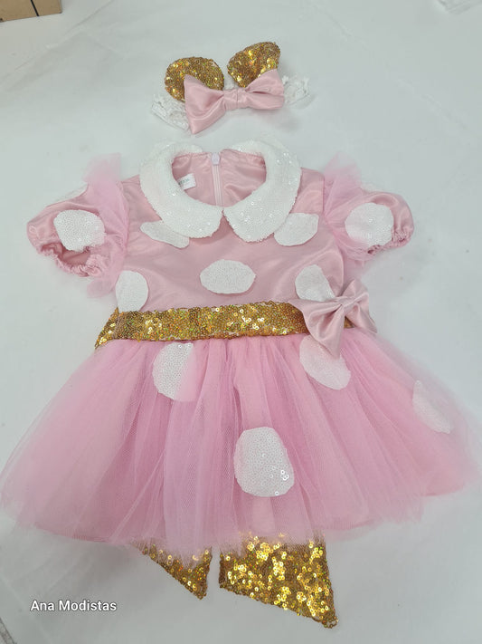 Vestido niña tul rosa - modistas.org