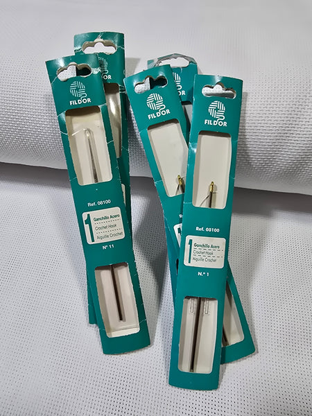 Aguja de ganchillo acero