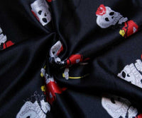 Raso estampado esqueletos - modistas.org