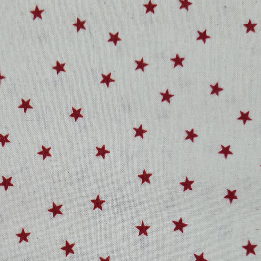 Tela Algodón "Estrellas rojas" - modistas.org