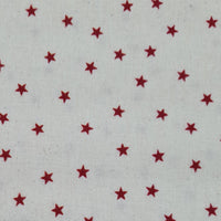 Tela beige estrellitas rojas - modistas.org