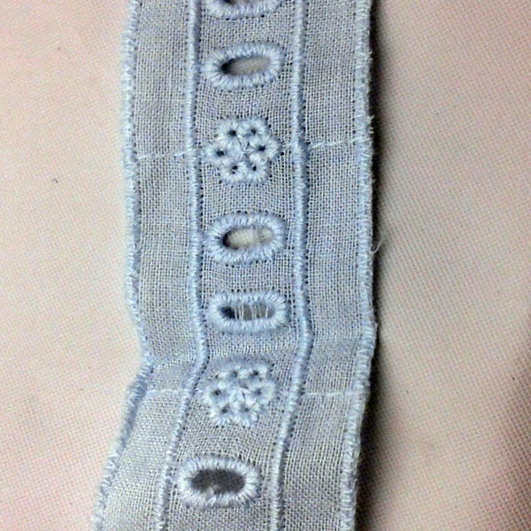 Entredos bordado azul - modistas.org