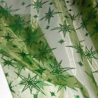 Organza estrellas verde - modistas.org